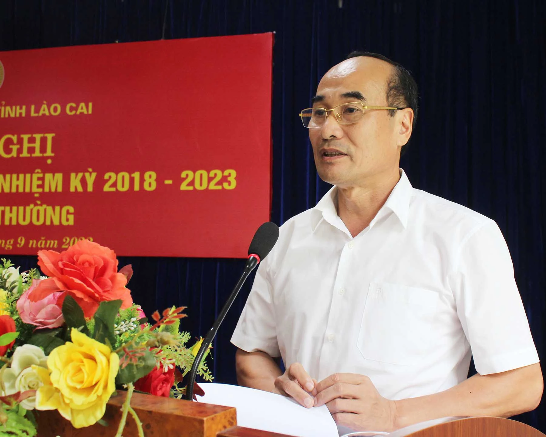 Phó Bí thư Thường trực Tỉnh ủy Vũ Xuân Cường phát biểu tại hội nghị. Phó Bí thư Thường trực Tỉnh ủy Vũ Xuân Cường phát biểu tại hội nghị.