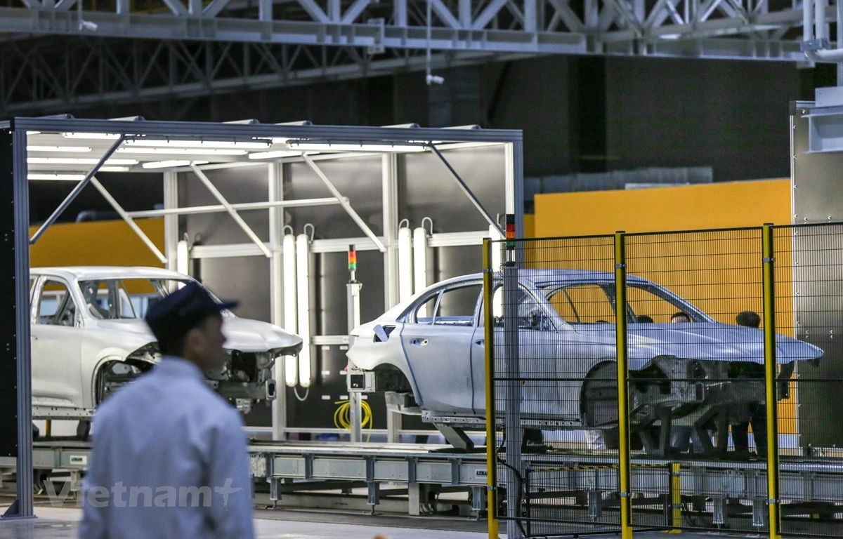 Nhà sản xuất xe hơi VinFast tại Hải Phòng. (Ảnh: Vietnamplus)