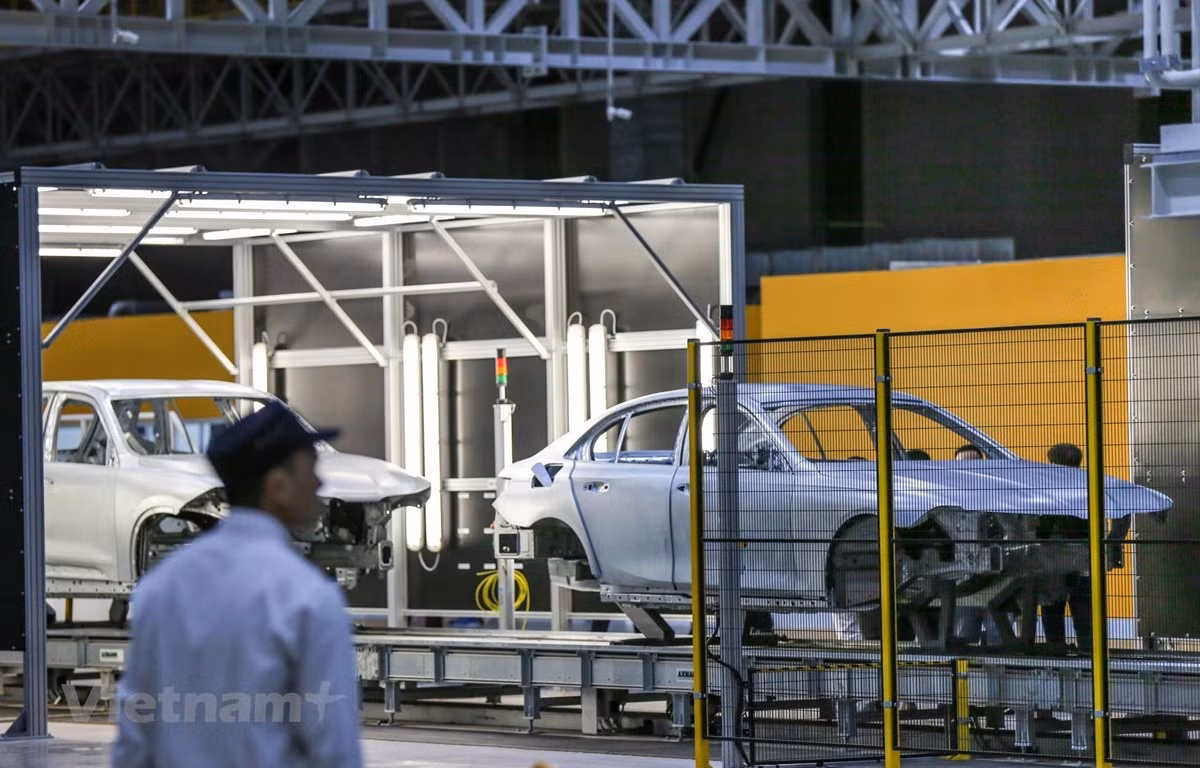 Nhà sản xuất xe hơi VinFast tại Hải Phòng. (Ảnh: Vietnamplus)