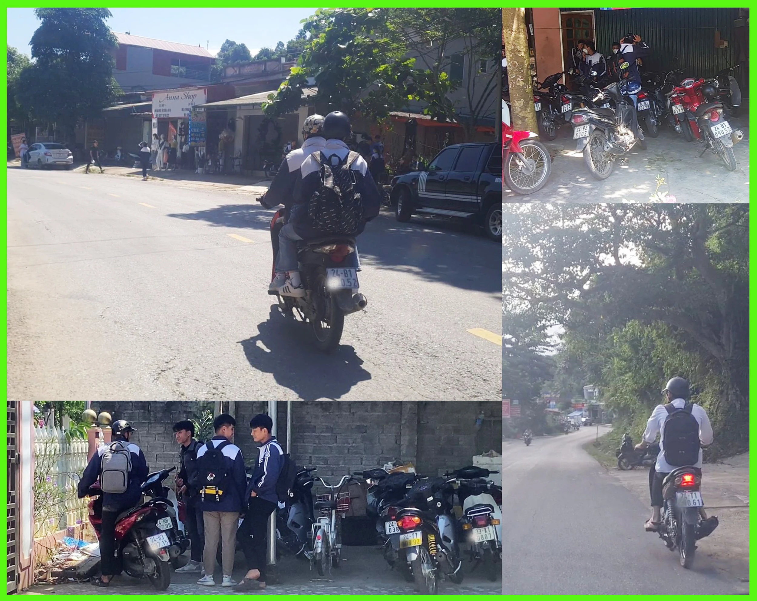 Nhiều học sinh đi xe máy trên 50 phân khối đến trường. Nhiều học sinh đi xe máy trên 50 phân khối đến trường.