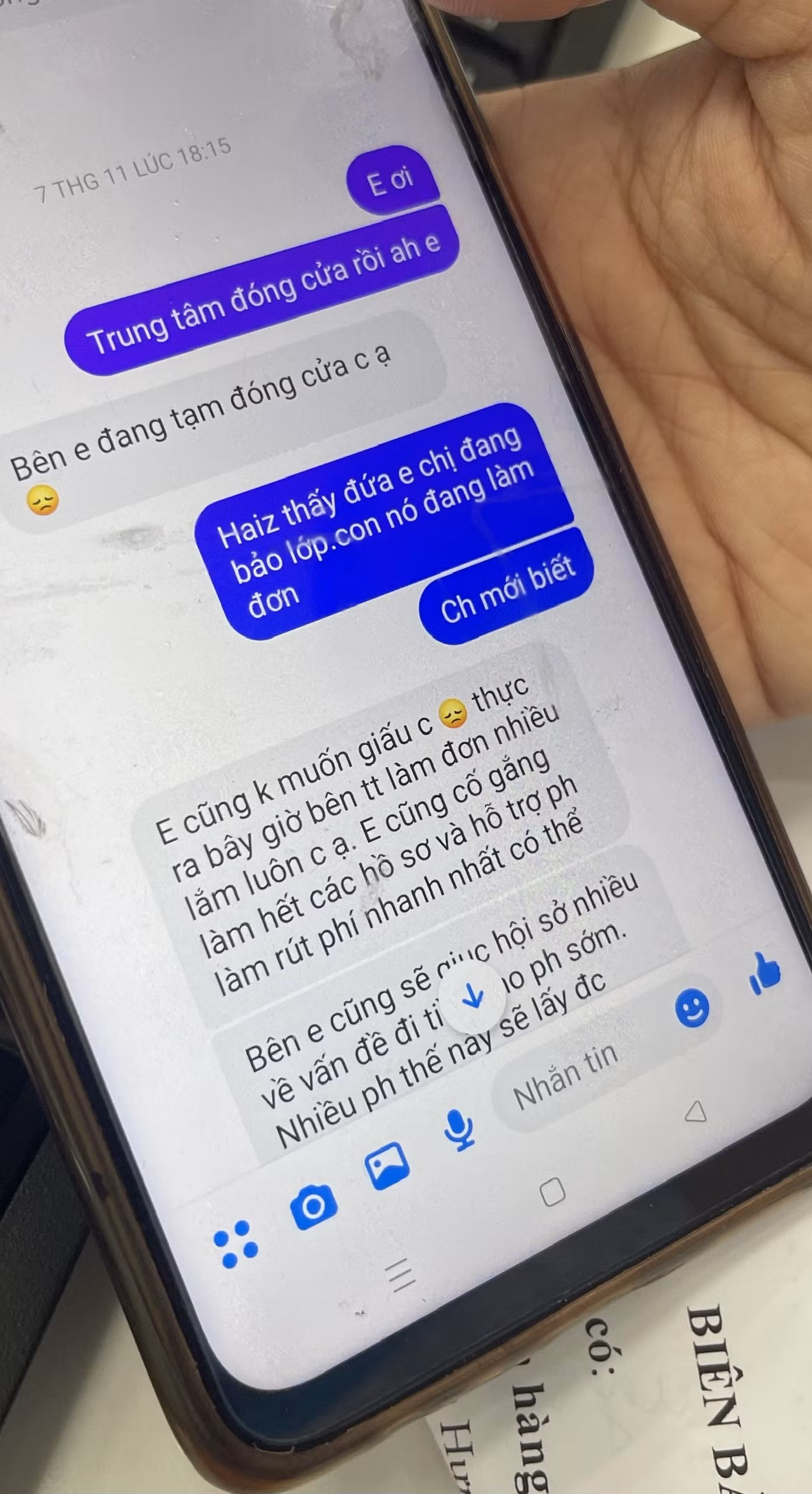 Trung tâm thông báo cho phụ huynh sẽ tạm dừng hoạt động.