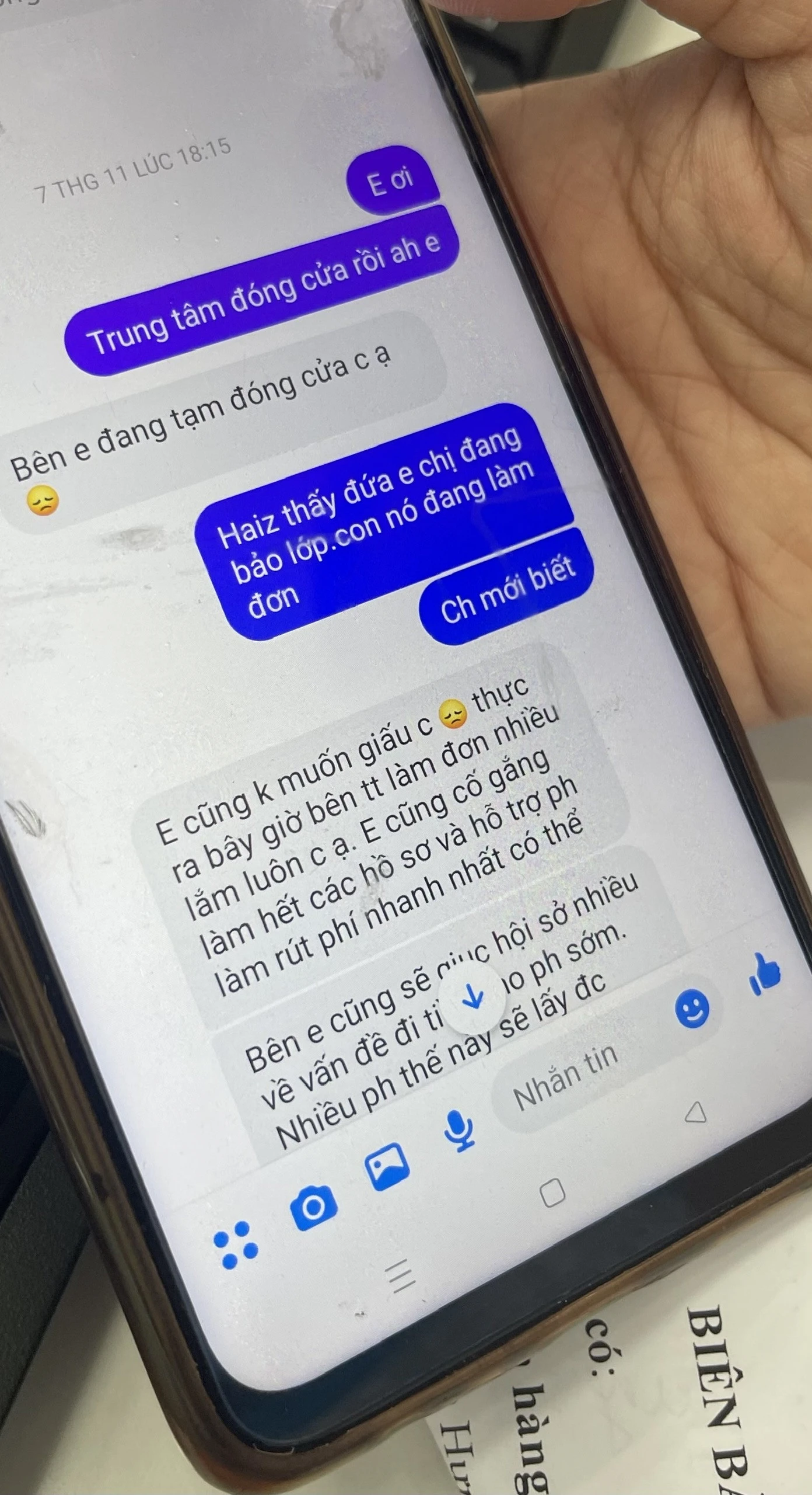 Trung tâm thông báo cho phụ huynh sẽ tạm dừng hoạt động.