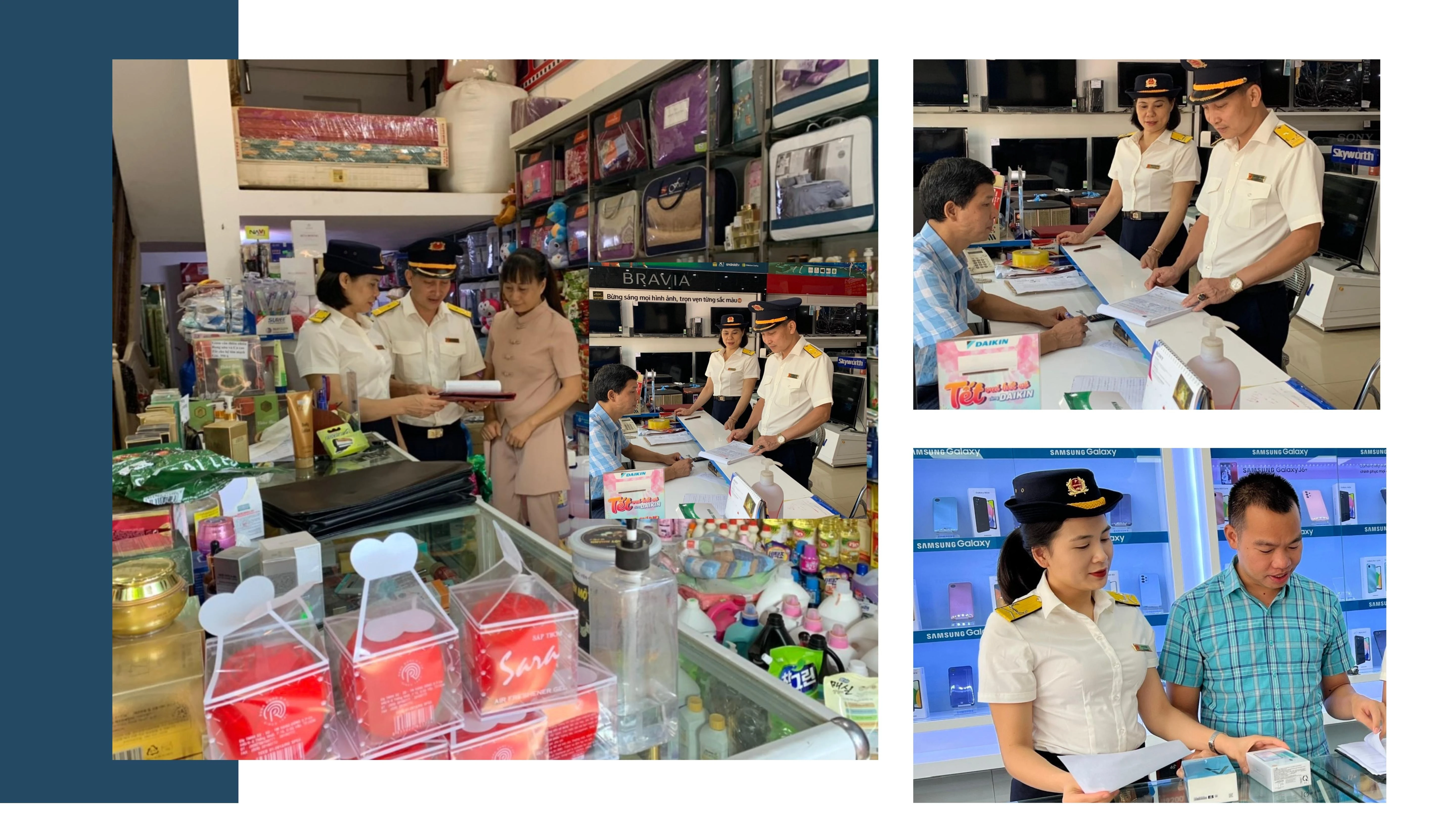 Công chức ngành thuế tăng cường tuyên truyền chính sách thuế tới hộ kinh doanh.