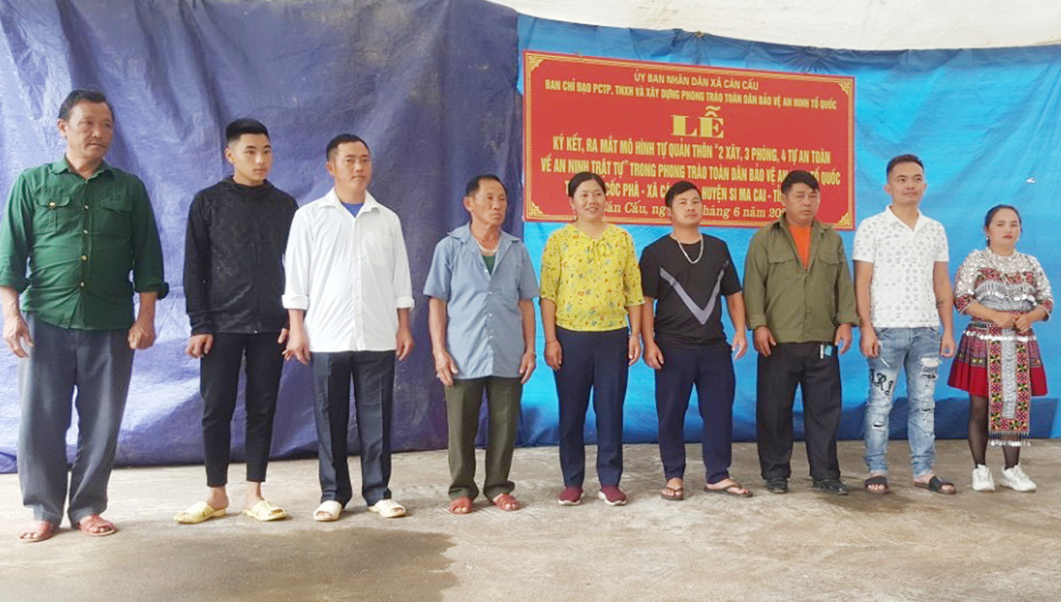 Nhân rộng mô hình tự quản về an ninh trật tự tại xã Cán Cấu.