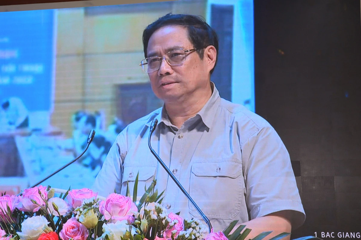 Thủ tướng Chính phủ Phạm Minh Chính phát biểu kết luận chương trình (ảnh chụp màn hình)