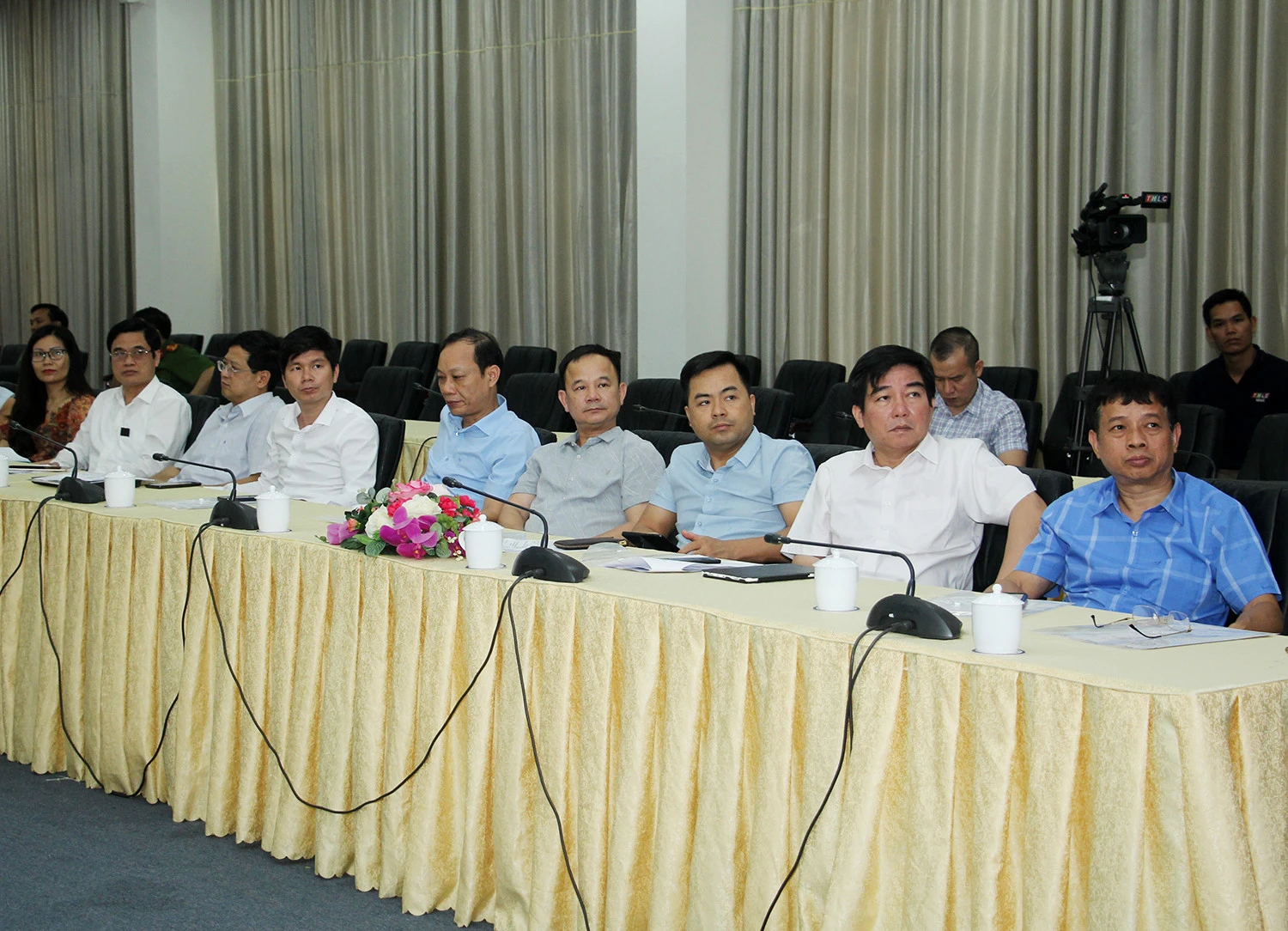 Đại biểu dự hội nghị tại điểm cầu tỉnh Lào Cai.