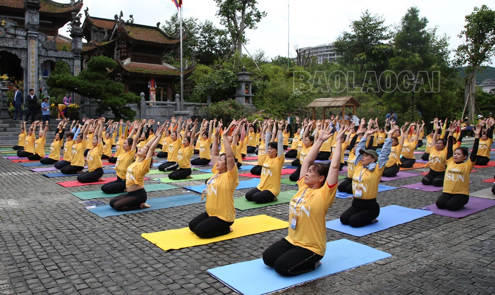 Đồng diễn Yoga "Chào mặt trời - Chào đỉnh Fansipan” ảnh 1