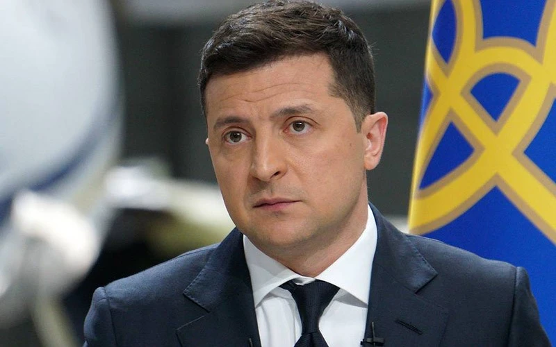 Tổng thống Ukraine V.Zelensky. Tổng thống Ukraine V.Zelensky.