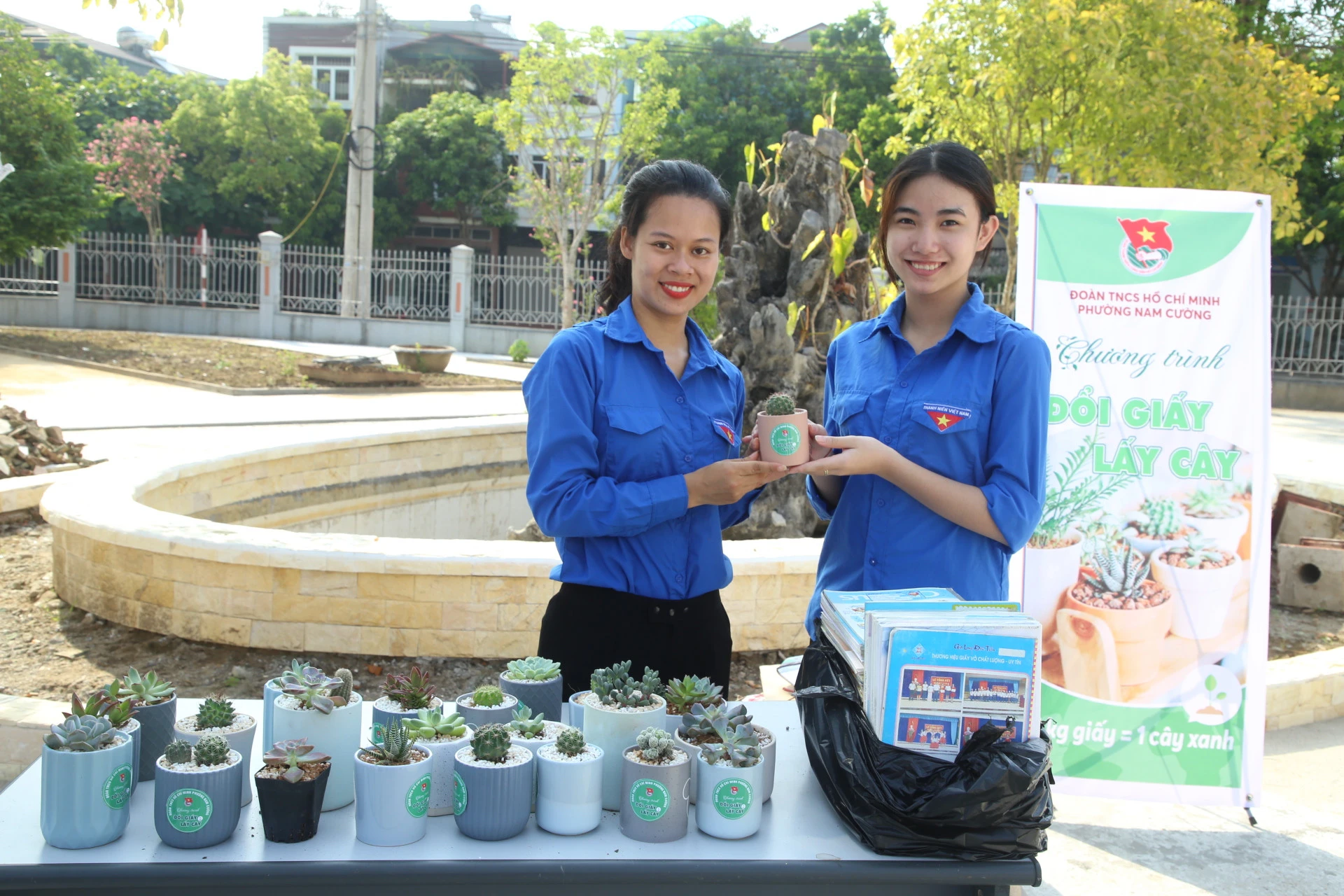 Đoàn Thanh niên phường Nam Cường tổ chức chương trình "Đổi giấy lấy cây xanh" ảnh 3