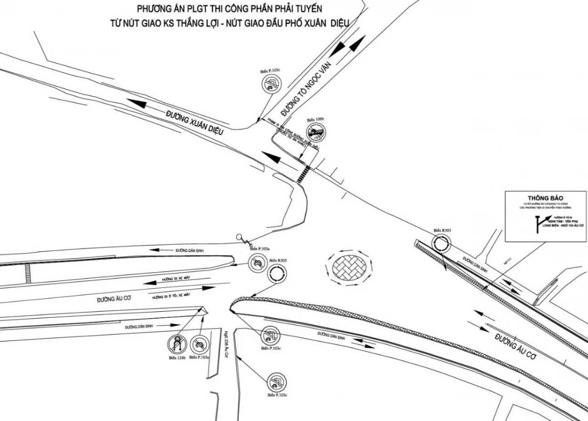 Phương án tổ chức giao thông thi công cầu vượt An Dương- đường Thanh Niên. Phương án tổ chức giao thông thi công cầu vượt An Dương- đường Thanh Niên.