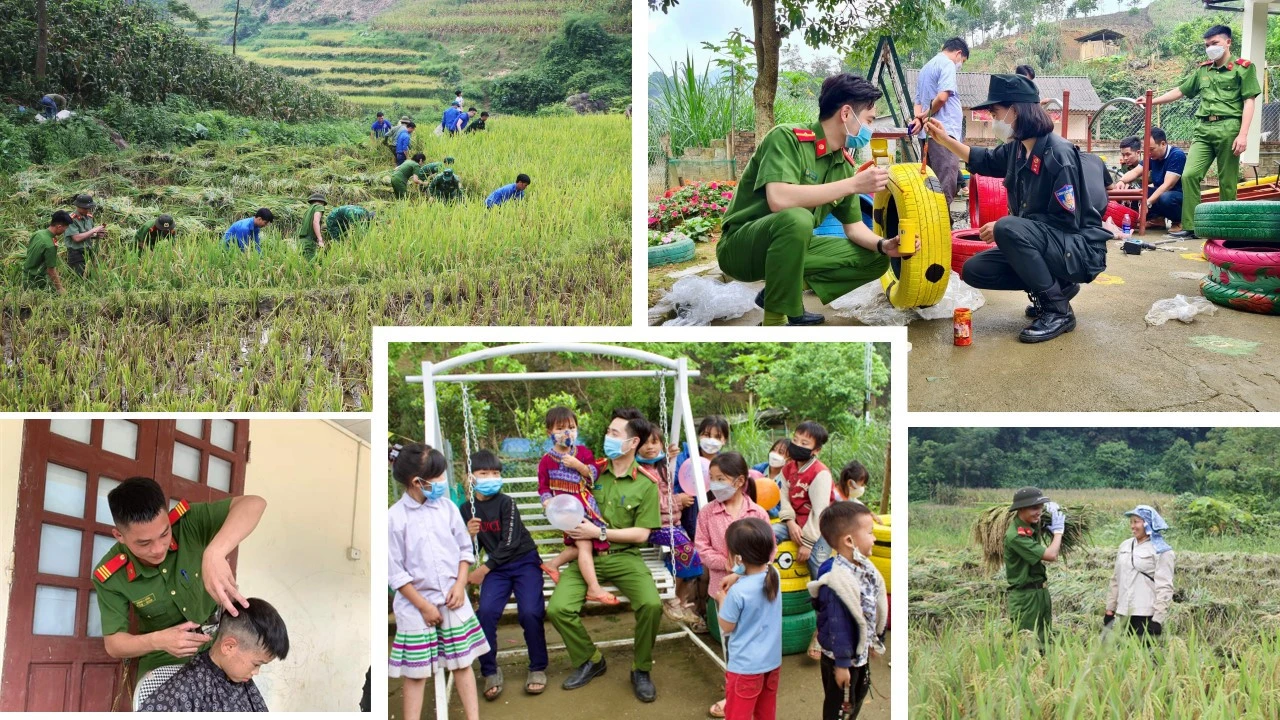Hoạt động tình nguyện được tuổi trẻ công an tỉnh đẩy mạnh thực hiện, góp phần xây dựng hình ảnh đẹp của người chiến sĩ công an trong lòng nhân dân.