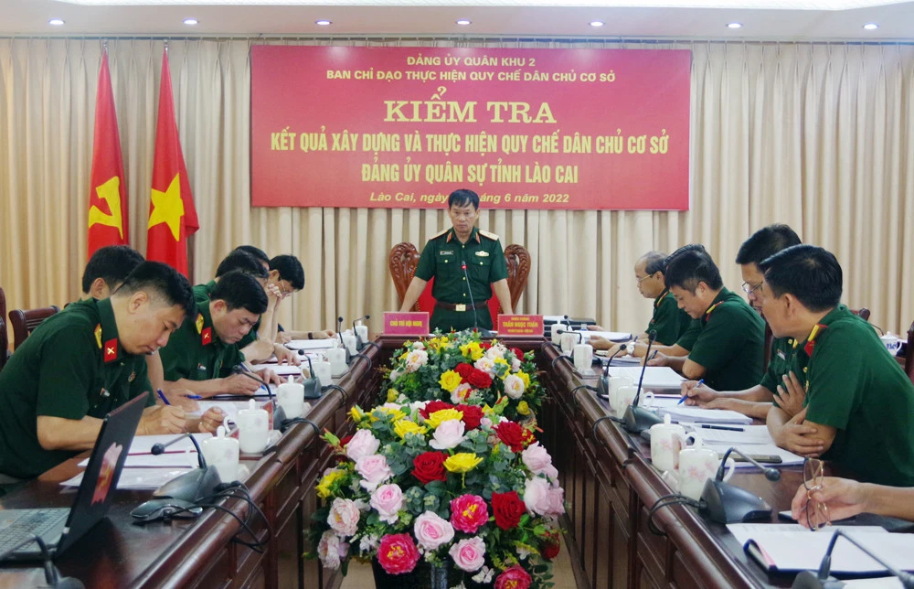 Kiểm tra xây dựng và thực hiện quy chế dân chủ cơ sở tại Đảng ủy Quân sự tỉnh ảnh 1 Kiểm tra xây dựng và thực hiện quy chế dân chủ cơ sở tại Đảng ủy Quân sự tỉnh ảnh 1