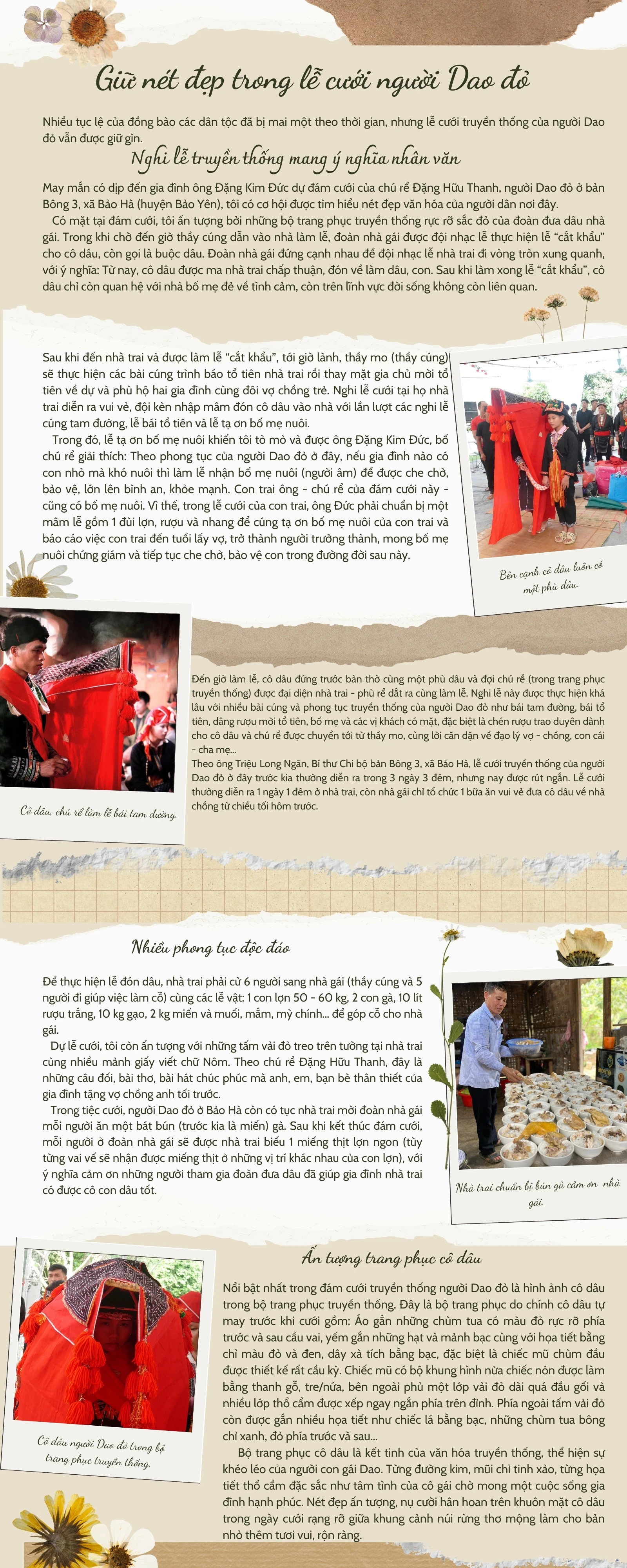 Giữ nét đẹp trong lễ cưới người Dao đỏ ảnh 1