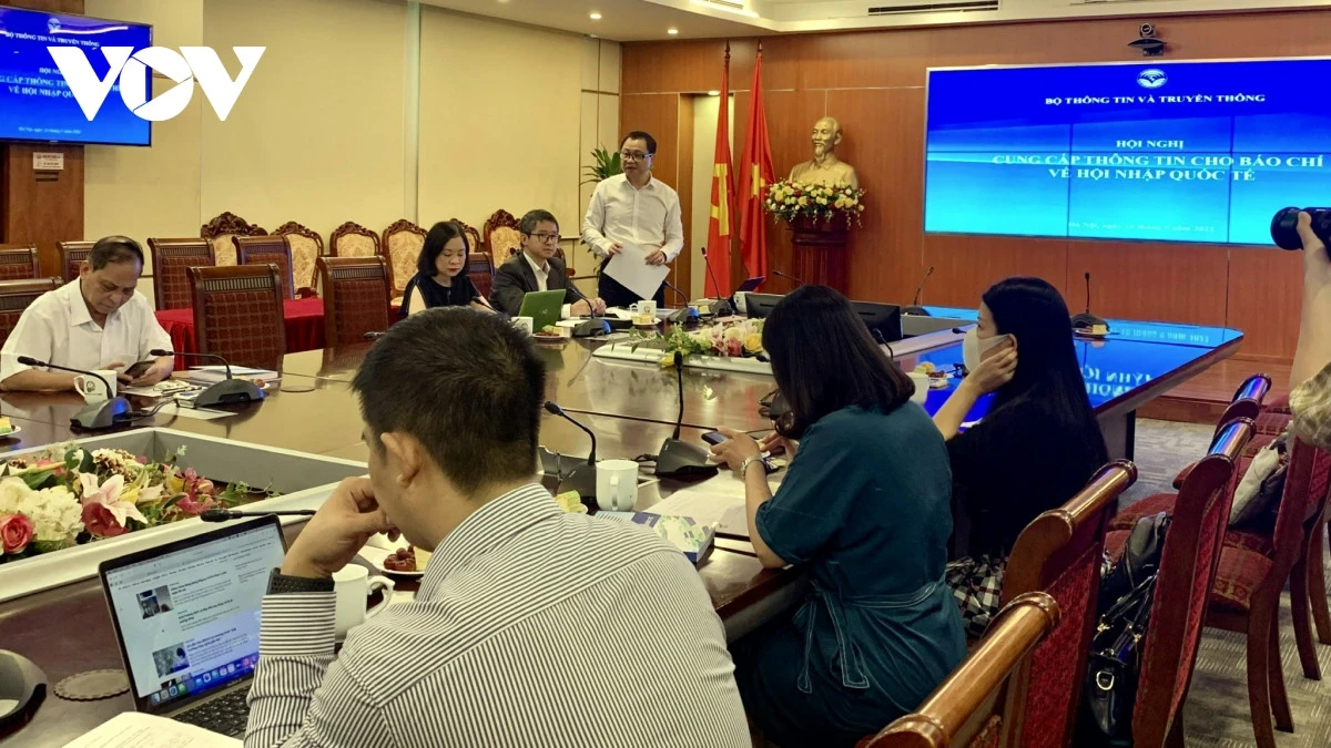 Hội nghị cung cấp thông tin báo chí về hội nhập kinh tế quốc tế.