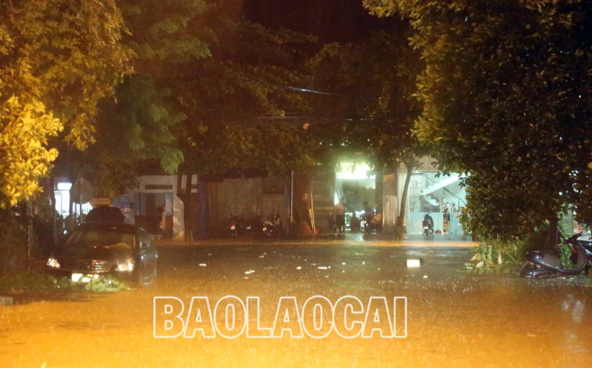 Mưa lớn, nhiều tuyến đường ở thành phố Lào Cai ngập sâu trong nước ảnh 8