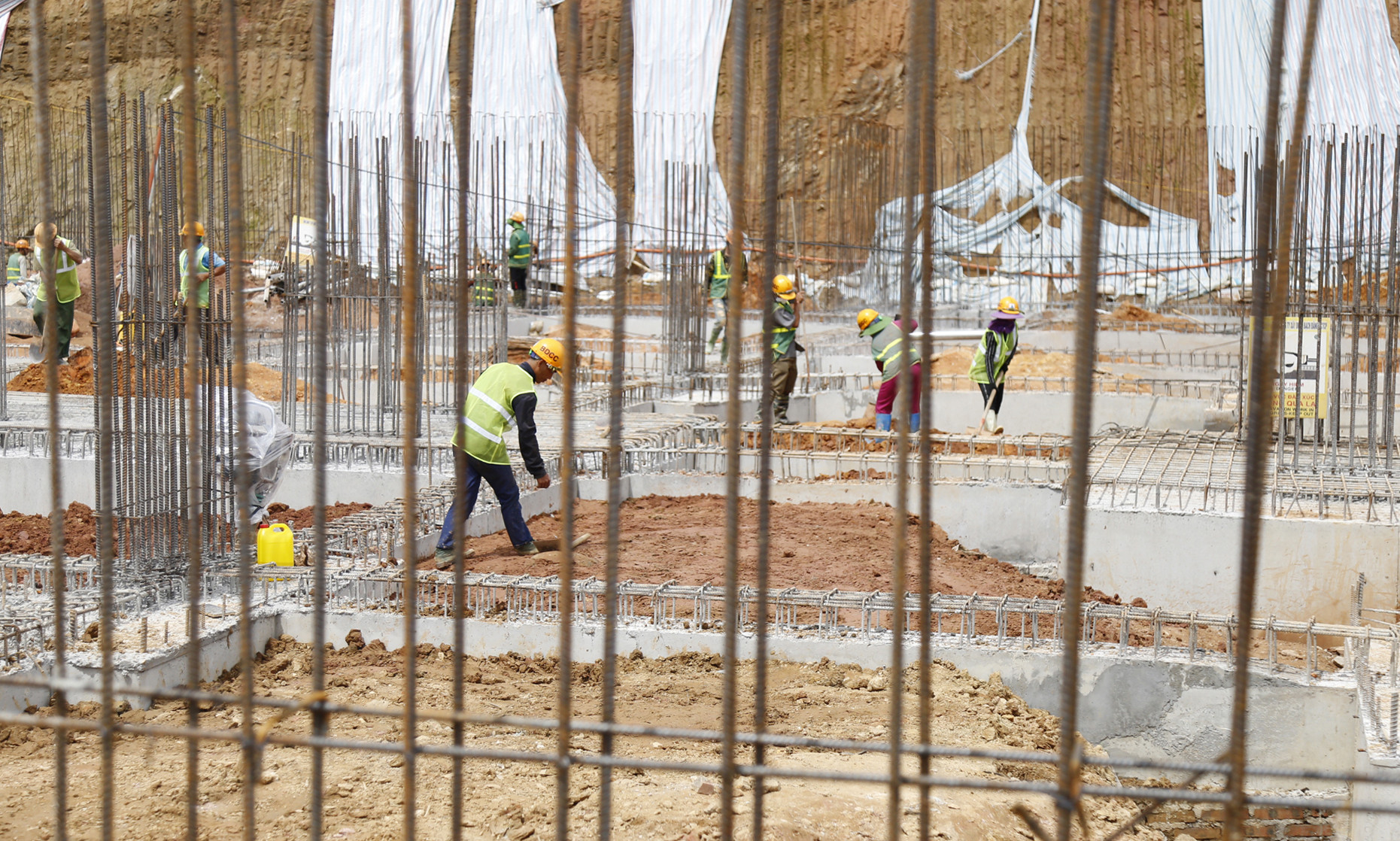 Một dự án nhà ở xã hội đang triển khai tại thị xã Sa Pa.