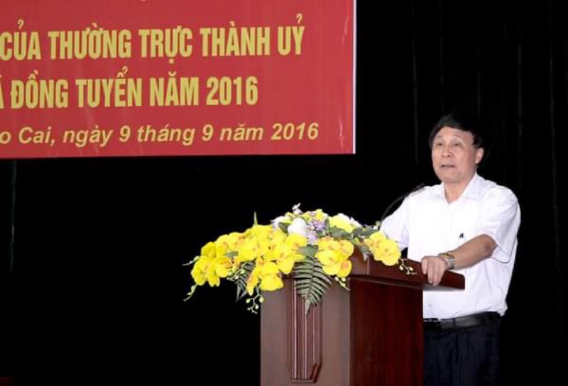 Ông Nguyễn Quang Huy khi còn đương chức. Ông Nguyễn Quang Huy khi còn đương chức.