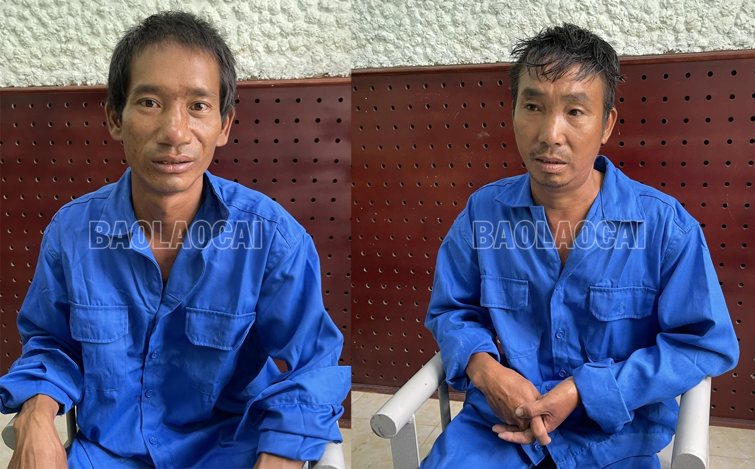 Đối tượng Ly Se Xuy và Phu Thó Suy tại Cơ quan Cảnh sát điều tra.