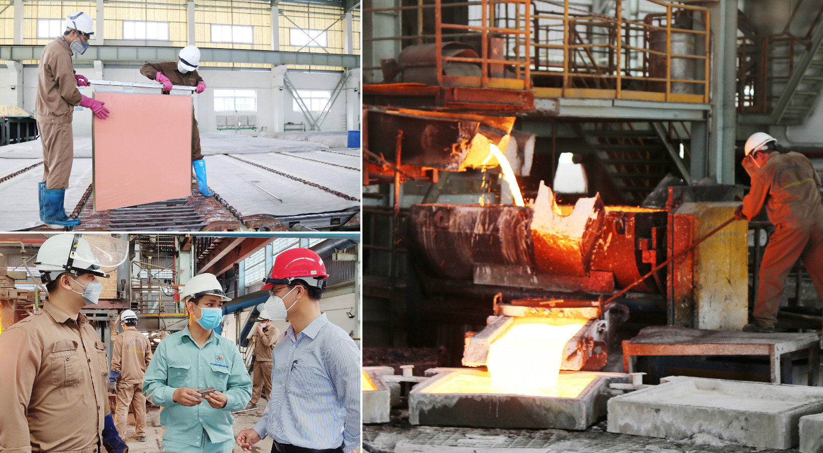 Hoạt động sản xuất tại Chi nhánh Luyện đồng Lào Cai. Hoạt động sản xuất tại Chi nhánh Luyện đồng Lào Cai.