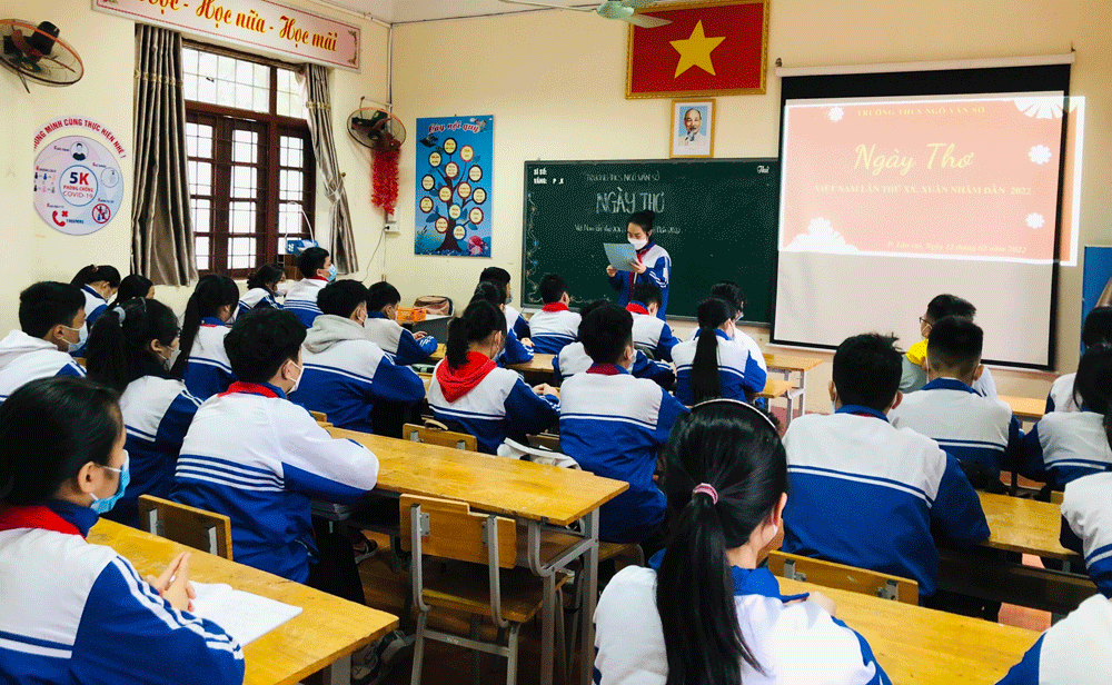Các trường học ở thành phố Lào Cai hưởng ứng Ngày thơ Việt Nam ảnh 1