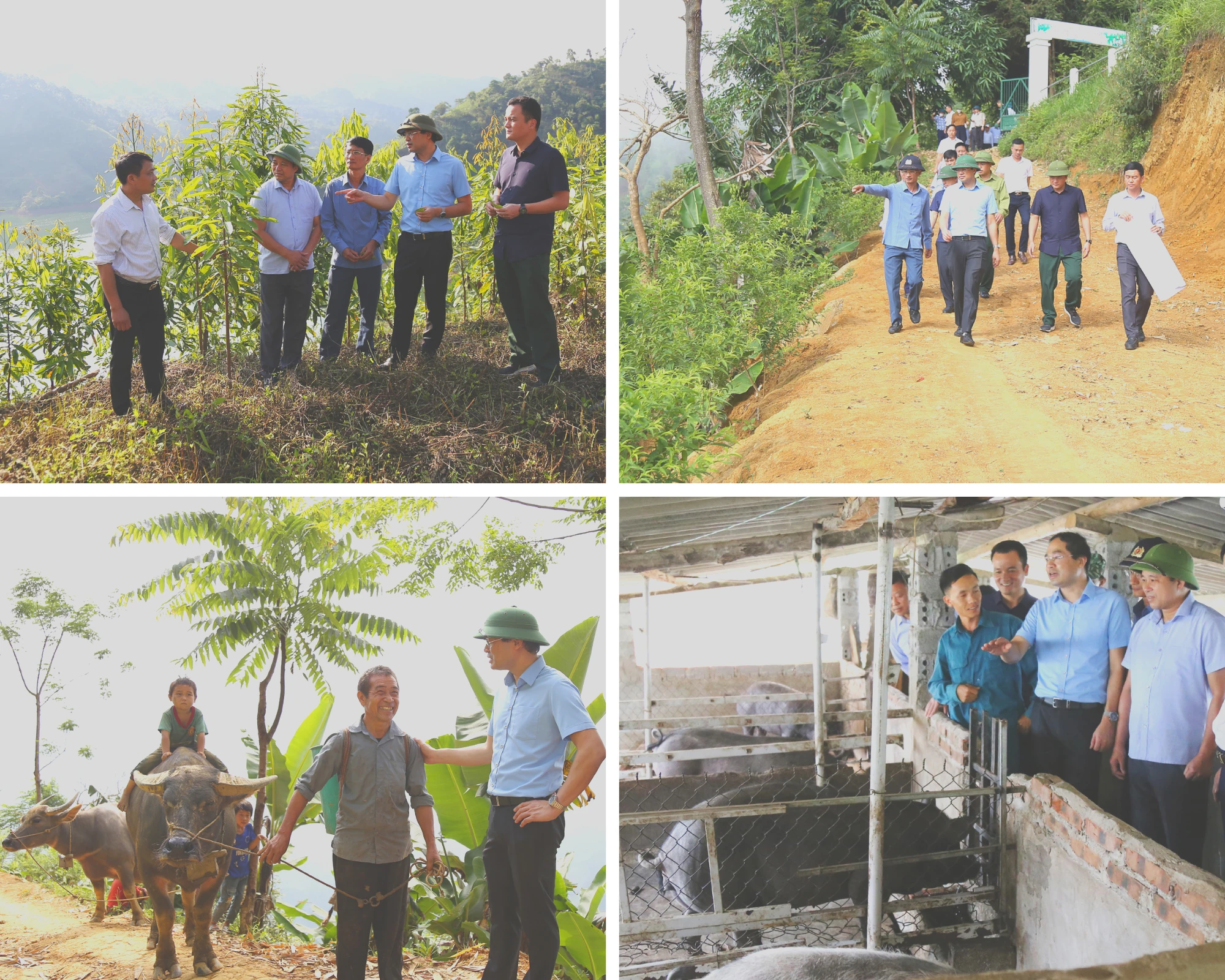 Đồng chí Chủ tịch UBND tỉnh đi khảo sát qui hoạch, thăm mô hình phát triển kinh tế và nắm tình hình đời sống người dân hai xã Tả Thàng và xã La Pán Tẩn.