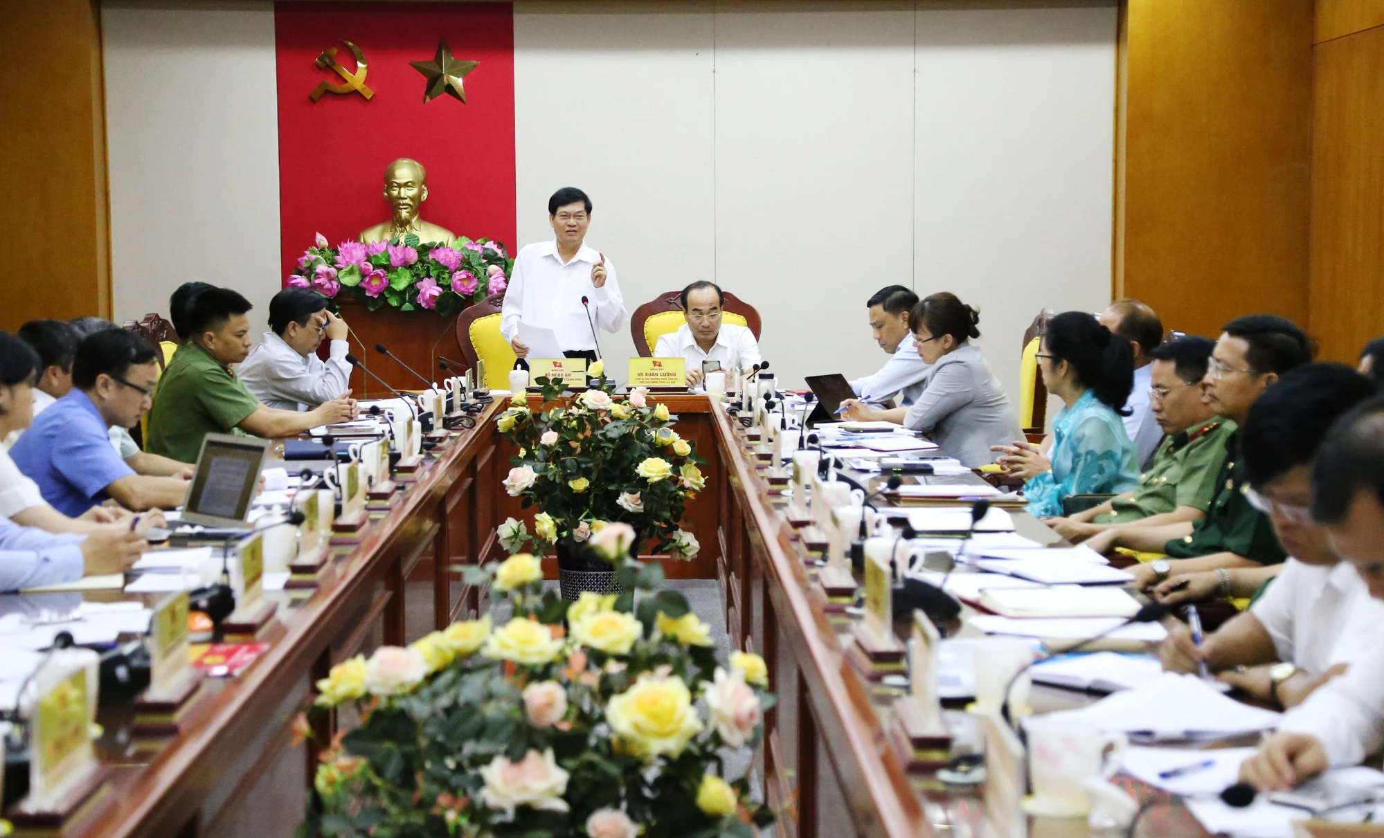 Đồng chí Đỗ Ngọc An, Phó Trưởng Ban Kinh tế Trung ương phát biểu tại buổi làm việc.