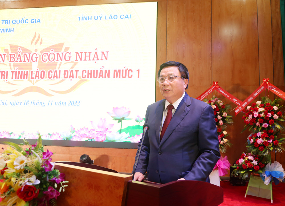 Trường Chính trị tỉnh Lào Cai đón nhận Bằng đạt chuẩn mức 1 đầu tiên trong cả nước ảnh 4