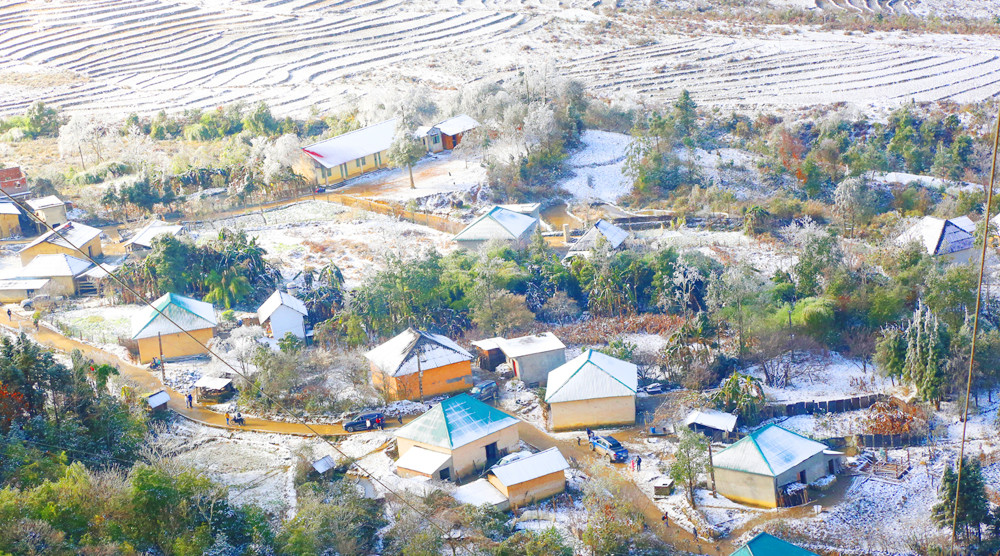 Nhớ vùng cao Lào Cai những ngày băng tuyết rơi trắng xóa mái nhà.