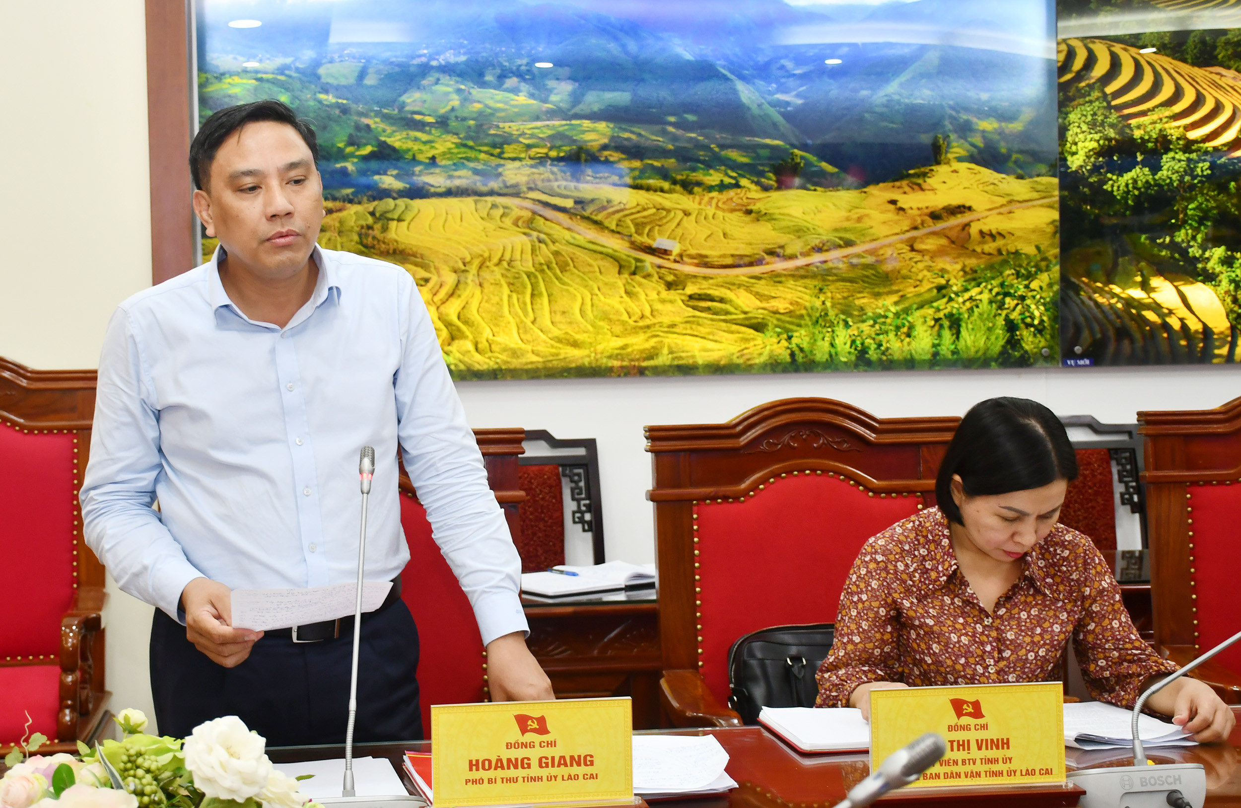 Phó Bí thư Tỉnh ủy Hoàng Giang đánh giá cao việc thực hiện nhiệm vụ chính trị của MTTQ Việt Nam và các tổ chức chính trị - xã hội thời gian qua.