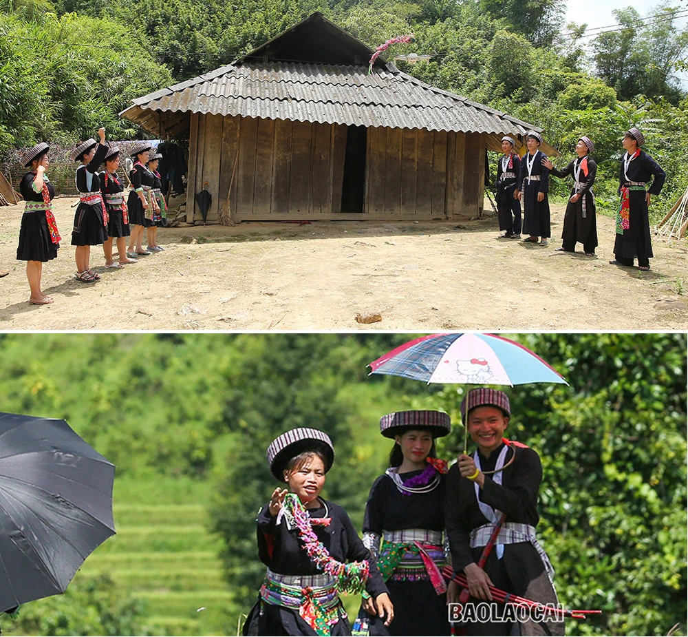 Ngày 2/9 với người Mông xanh là ngày hội lớn. Ngày này, dân bản rộn ràng múa khèn. Người Mông Xanh cư trú chủ yếu ở thôn Tu Thượng và Tu Hạ, xã Nậm Xé, huyện Văn Bàn. Hát ống - nét đẹp văn hóa vẫn được giữ gìn. Trong ngày Tết Độc lập, phụ nữ Mông xanh tập trung từ sáng sớm, mặc trang phục truyền thống cùng vui chơi. Phụ nữ dân tộc Mông xanh. Bản làng của người Mông Xanh ở xã Nậm Xé, huyện Văn Bàn.