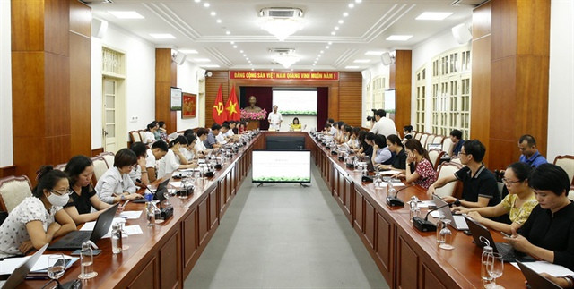 Toàn cảnh họp báo.