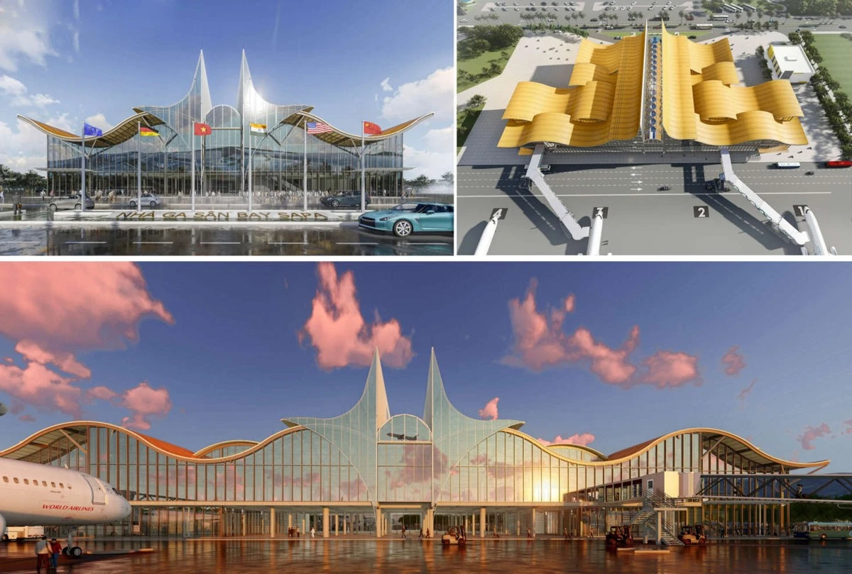 Phối cảnh nhà ga Cảng Hàng không Sa Pa.