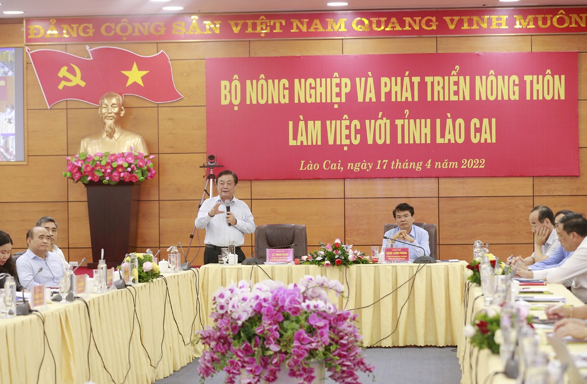 Bộ trưởng Bộ Nông nghiệp và PTNT làm việc với tỉnh Lào Cai về chiến lược phát triển nông nghiệp, nông thôn ảnh 4
