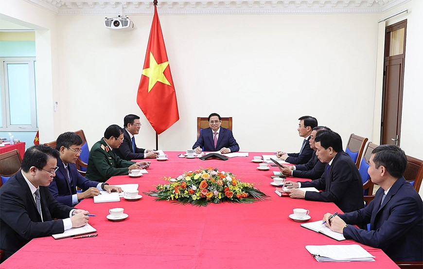 Thủ tướng Chính phủ Phạm Minh Chính điện đàm với Thủ tướng Trung Quốc Lý Khắc Cường ảnh 1 Thủ tướng Chính phủ Phạm Minh Chính điện đàm với Thủ tướng Trung Quốc Lý Khắc Cường