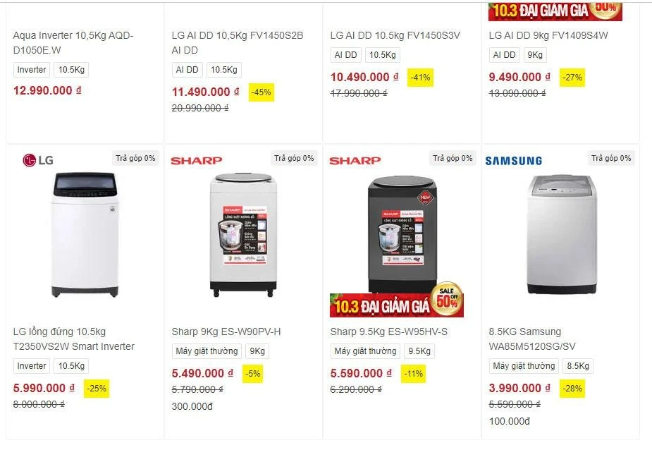 Máy giặt giảm giá sâu, chưa đến 3 triệu đồng có máy mới ảnh 1