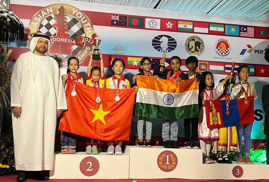 Kỳ thủ Phạm Như Ý (Lào Cai) đoạt 3 giải tại Giải Cờ vua trẻ châu Á ảnh 4