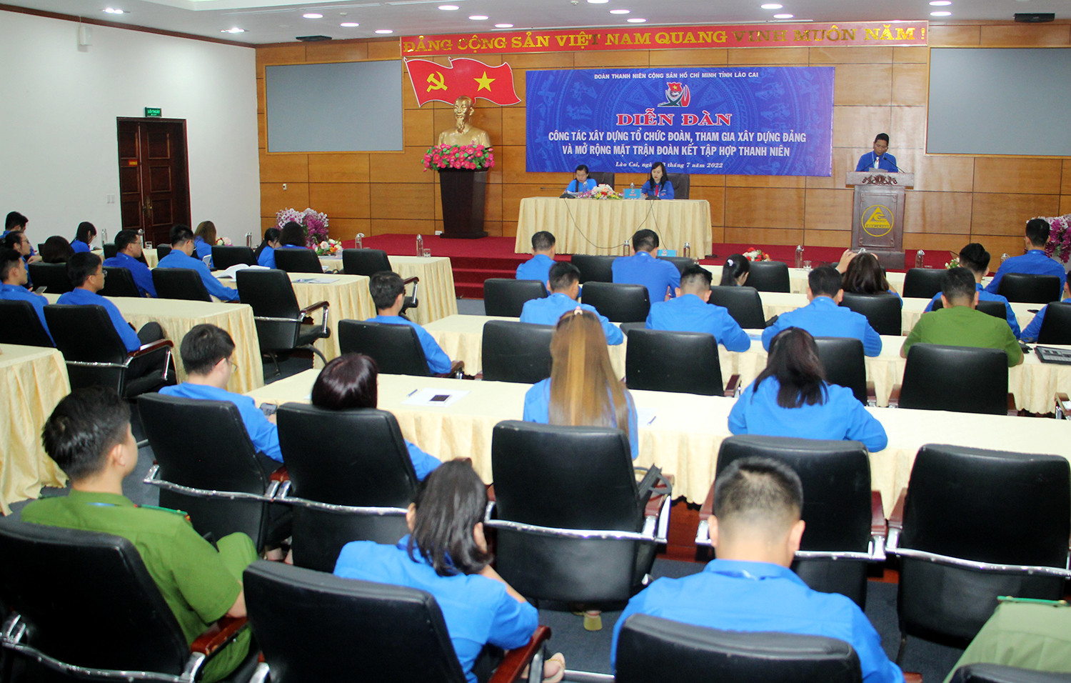 Khai mạc phiên thứ Nhất Đại hội Đại biểu Đoàn TNCS Hồ Chí Minh tỉnh Lào Cai lần thứ XIV, nhiệm kỳ 2022 - 2027 ảnh 5