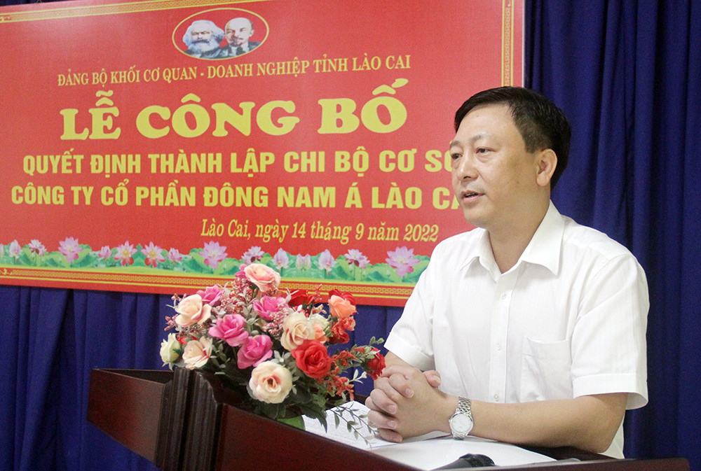 Thành lập Chi bộ Công ty Cổ phần Đông Nam Á Lào Cai ảnh 4