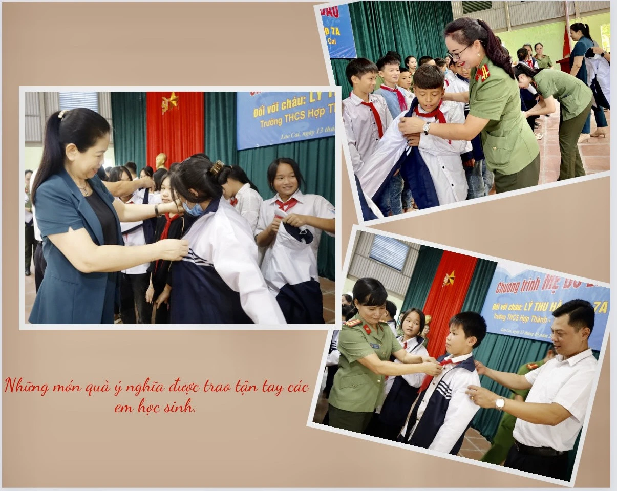 Chương trình “Mẹ đỡ đầu” tặng quà học sinh khó khăn xã Hợp Thành ảnh 3