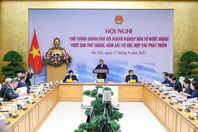 Hội nghị Thủ tướng Chính phủ với doanh nghiệp đầu tư nước ngoài "Vượt qua thử thách, nắm bắt cơ hội, hợp tác phát triển" ảnh 1 Hội nghị Thủ tướng Chính phủ với doanh nghiệp đầu tư nước ngoài "Vượt qua thử thách, nắm bắt cơ hội, hợp tác phát triển" ảnh 1