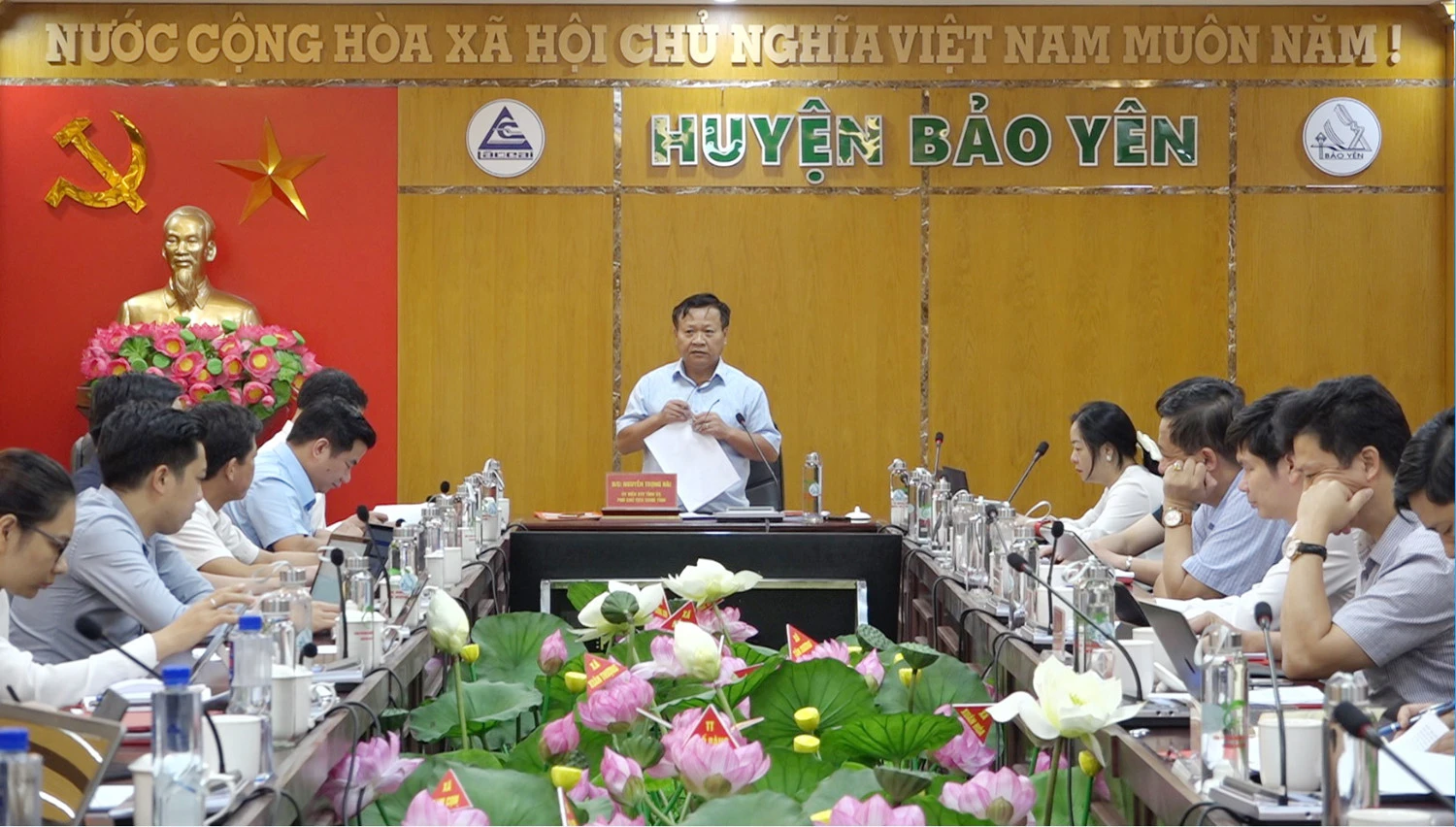 Phó Chủ tịch UBND tỉnh Nguyễn Trọng Hài phát biểu chỉ đạo tại buổi làm việc. Phó Chủ tịch UBND tỉnh Nguyễn Trọng Hài phát biểu chỉ đạo tại buổi làm việc.