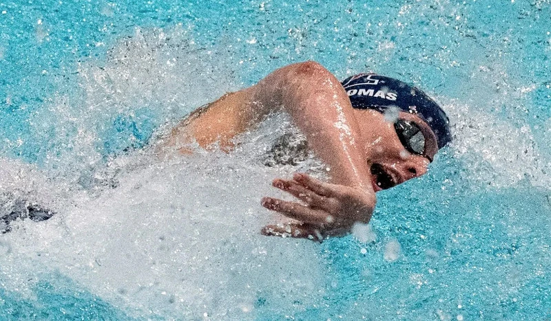 Vận động viên chuyển giới nữ Lia Thomas thi đấu tại Ivy League hồi tháng 2-2022. Ảnh: Getty Images