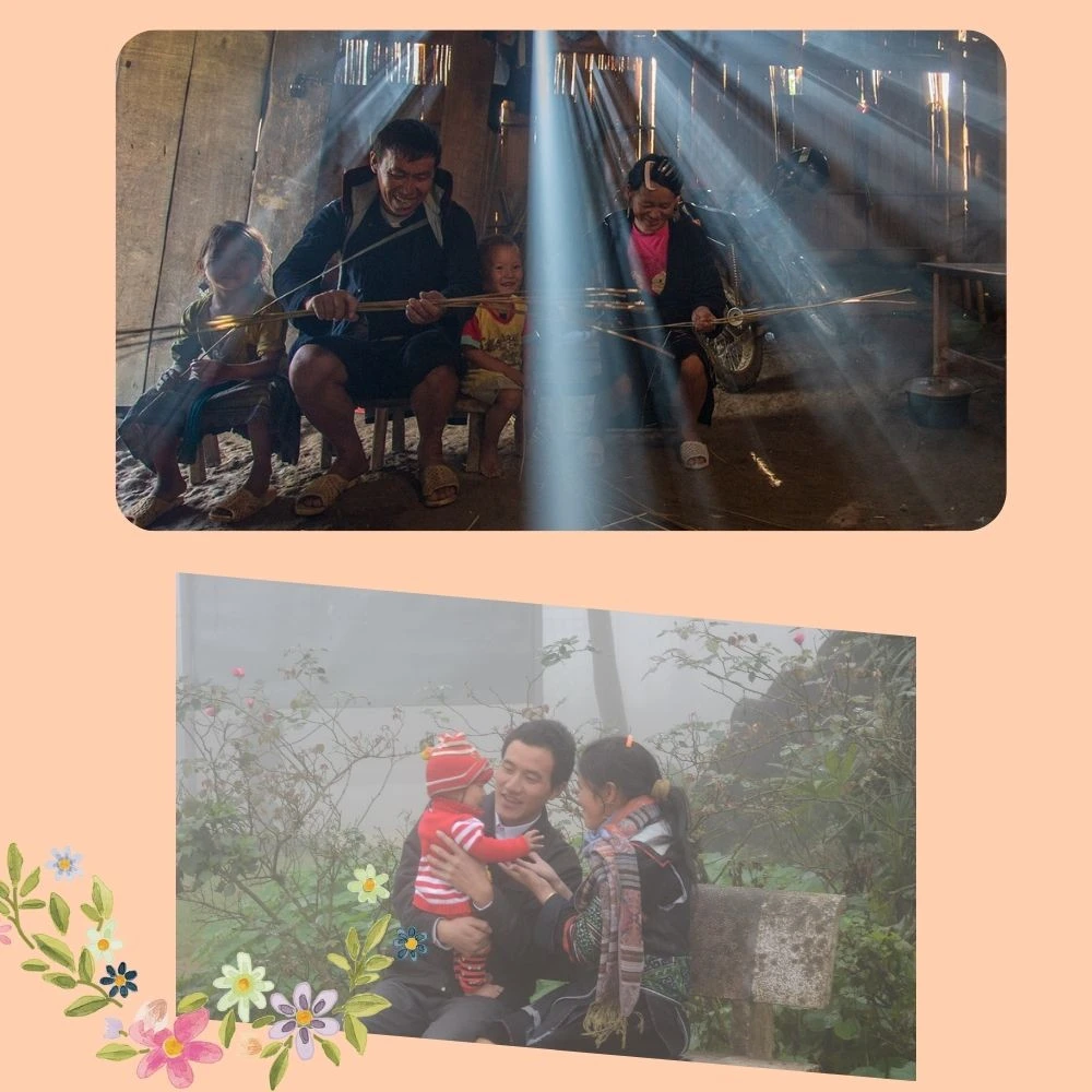 Khoảnh khắc hạnh phúc của hai vợ chồng trẻ người Mông vùng cao Si Ma Cai. Gia đình người Mông Bát Xát trên đường xuống chợ. Khoảnh khắc hạnh phúc của đôi vợ chồng trẻ người Mông Sa Pa. Hạnh phúc bình dị của vợ chồng người Mông Bắc Hà Hạnh phúc bình dị của người Hà Nhì ở xã Ý TÝ , xã Nậm Pung, huyện Bát Xát Hình ảnh đẹp của vợ chồng người Mông xã A Lù (Bát Xát). Ngày mới hạnh phúc của gia đình người Giáy tại Sa Pa.