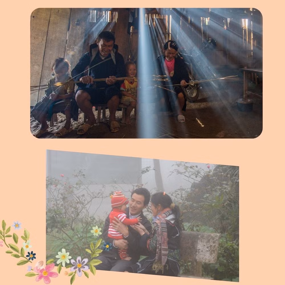 Khoảnh khắc hạnh phúc của hai vợ chồng trẻ người Mông vùng cao Si Ma Cai. Gia đình người Mông Bát Xát trên đường xuống chợ. Khoảnh khắc hạnh phúc của đôi vợ chồng trẻ người Mông Sa Pa. Hạnh phúc bình dị của vợ chồng người Mông Bắc Hà Hạnh phúc bình dị của người Hà Nhì ở xã Ý TÝ , xã Nậm Pung, huyện Bát Xát Hình ảnh đẹp của vợ chồng người Mông xã A Lù (Bát Xát). Ngày mới hạnh phúc của gia đình người Giáy tại Sa Pa.