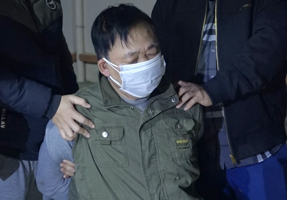 Đối tượng Đỗ Trọng Thuân tại cơ quan công an. Đối tượng Đỗ Trọng Thuân tại cơ quan công an.