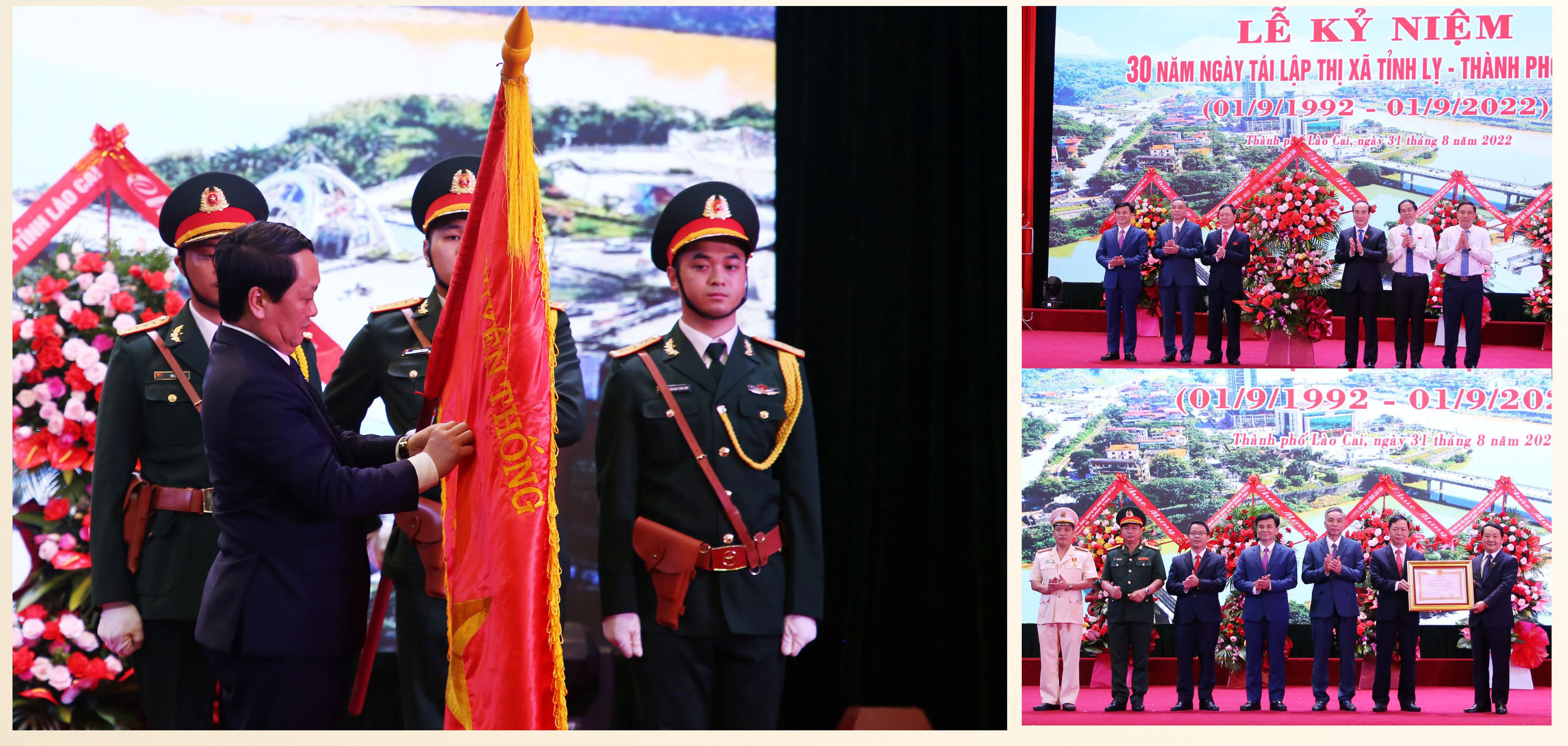 Thành phố Lào Cai đón nhận phần thưởng cao quý. Ảnh: Thành Phú