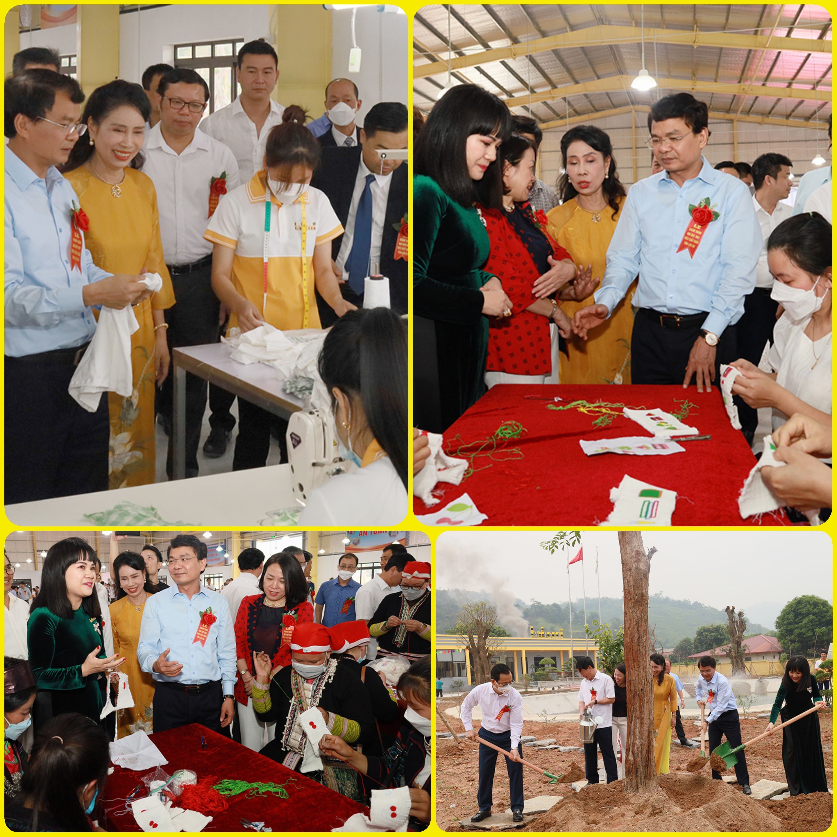 Đại biểu cắt băng khánh thành nhà máy.