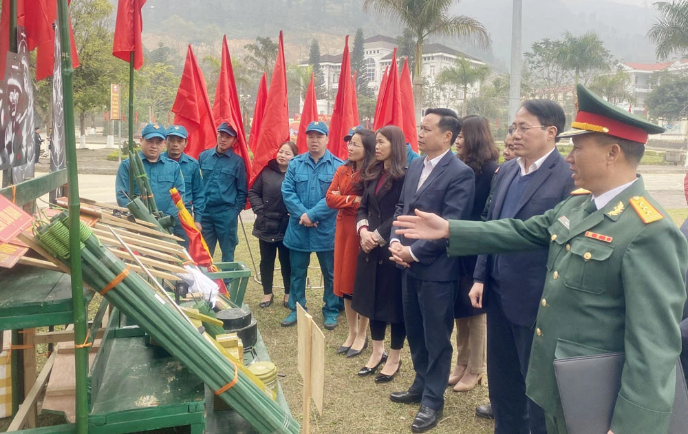 Nhiều địa phương đồng loạt tổ chức Lễ ra quân quân huấn luyện năm 2023 ảnh 6