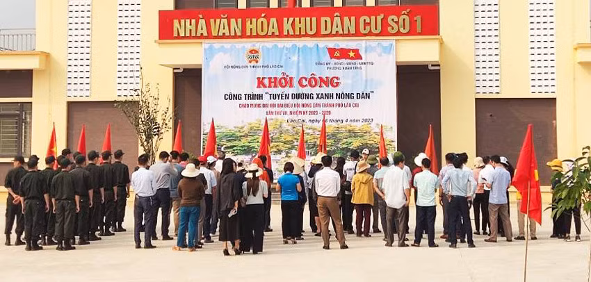 Quang cảnh lễ khởi công công trình.