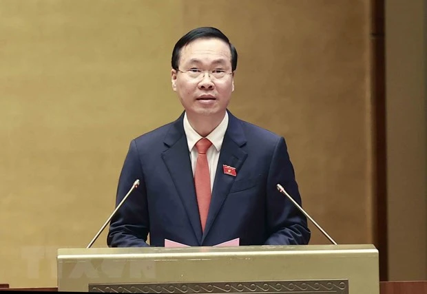 Chủ tịch nước Võ Văn Thưởng phát biểu.